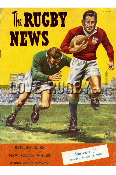 1950 New South Wales Country v British Isles  Rugby Programme